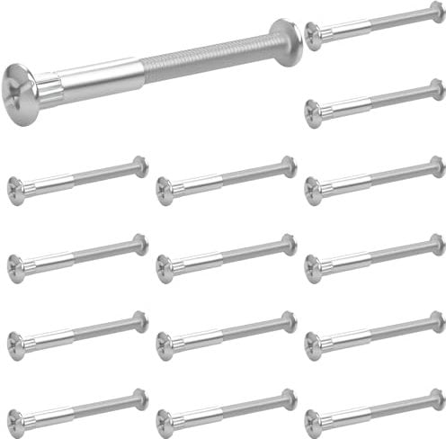 30 Stück Verbindungsschrauben M6 76-86mm Möbelverbinder Schrankverbinder Schrauben (15xMöbelschrauben,15xHülsenschrauben) Verbindungsschraube Möbelverbindungsschrauben für Möbel Schränken Holzbrettern