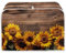 Baxinh Sunflower Toaster Cover 4 Slice Wide Slot, Old Wooden Oven Cover Appliance Protector Toaster Dust Universal Bread Maker Protection Kitchen Accessories