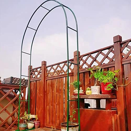 Arco de jardín de hierro artístico, pérgola de metal resistente a la intemperie, plantas trepadoras de arco de rosas al aire libre, con base de arco de decoración interior, para varias fiestas, bodas