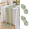 DecorMommt Tischläufer Salbeigrün Chiffon Dünner Dekostoff Tischläufer Grün Herbstdeko Tischdecke Tischband Grün für Kommunion Hochzeit Geburtstag Gartenparty Taufe, 77 x 300 cm 2 Stück