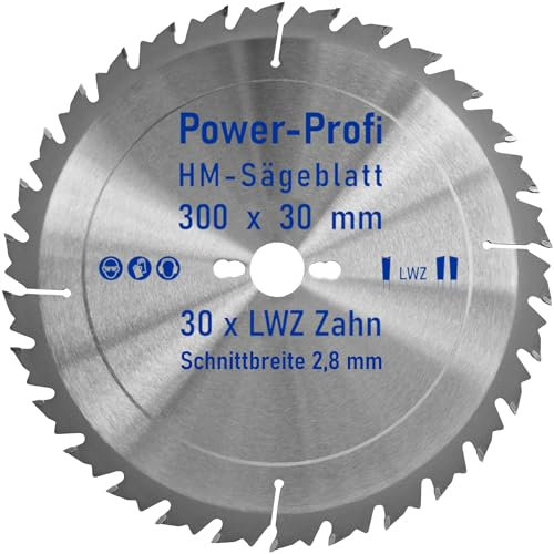 HM-Sägeblatt 30 x Zahn LWZ 300 x 30 mm L-Wechselzahn mit Spanabweiser Rückschlagarm HW WZ Kreissägeblatt für Hartholz Längsschnitt Querschnitt Wippsäge Tischkreissäge Feinschnitt Brennholzsägeblatt