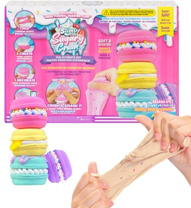 SLIMY Sugary Crush - Milkshack, Slime und Knete Kreativ-Set, Backspiel zum selber Mischen, Formen und Dekorieren, kreatives Gestalten für Kinder