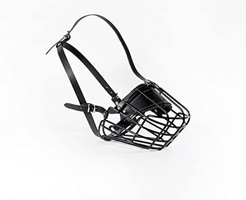 L&J Pets Uk Metall Maulkorb für Amerikanisch Bulldogge & ähnliche große Hunde – Sicher, Bequem & Verstellbar (R4, Silber/Schwarz)