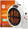 Mini Stufetta Elettrica 600W da Parete Calore Rapido Insta Caldo con Tecnologia a Basso Consumo Velocità e Temperatura Regolabili Senza Cavo con Telecomando e Timer di Autospegnimento - Ø113x65mm