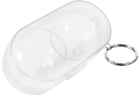 Tischtennisball Halter mit Kette - Robuste Aufbewahrungsbox für 2 Bälle | Hochfeste pings Pong Ballbox für Erwachsene Spieler, Kompakte Tischtennis Aufbewahrung für Training, Turniere und Freizeitspie