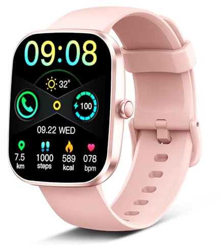 Montre Connectée Femme, 1.91 Smartwatch avec Appel Bluetooth, 2025 Smart Watch avec 110+ Modes Sportifs, Cardiofrequencemetre/Moniteur de Sommeil/Podometre, Etanche IP68 Montre Sport