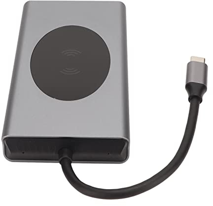 Denash USB -C -Laptop Dockingstation 14 in 1 Typ C Hub Multiport Adapter 4K Ausgabe für Arbeiten von Home Office Aluminiumlegierung (Grey)