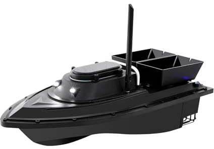 Tyvotrend 500M Futterboot Fernbedienung Angeln Köderboot Fischköderboot RC Boot 2kg Laden, für Karpfenangeln Angler Geschenke, 90 Minuten Lange Standby-Zeit, Schwarz