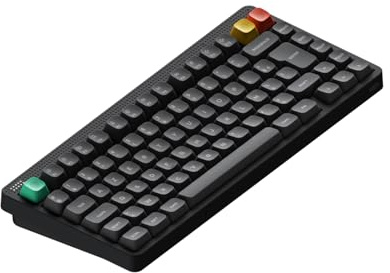 nuphy Kabellose mechanische Tastatur Node75 (ISO-FR AZERTY) | 75 % anpassbare Tastatur mit Hot-Swap-Tasten, 82 Tasten, Bluetooth/2,4 GHz/USB-C Konnektivität