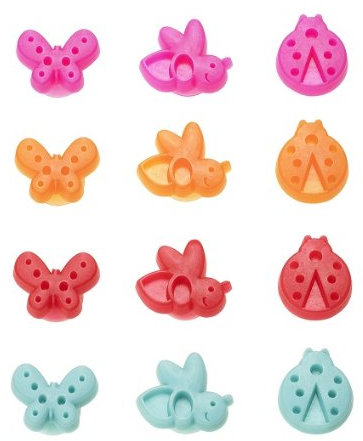 Lurch 210205 Glasmarkierer Silikon Funny Bugs 12er Set