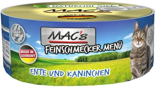 Mac's Katzenfutter getreidefrei Ente + Kaninchen, 100 g