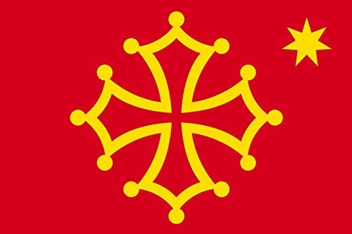 magFlags Bandiera XL Occitania with star | Occitania | L Occitanie avec étoile | Banniel Okitania | Bandièra occitana amb l estela | Прапор і