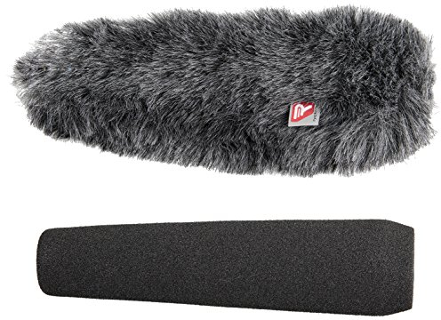 Rycote 055210 ME66 Windschutz für Shotgun-Mikrofone, Schaumstoff und Fell, 18 cm
