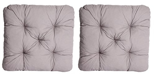 Ambientehome Auflage für Sessel Stuhl EVJE, Hellgrau, 2-teiliges Set