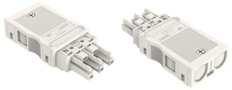 Kontakttechnik Buchse 3-polig 250 V, 25 A, IP20 weiß