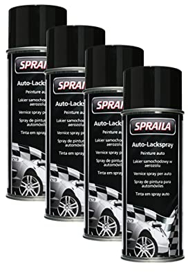 Kwasny 4X 300 905 Auto-K SPRAILA Spraila Lackspray schwarz Glanz 500ml