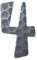 Fenau | Numero civico 4 | Dimensioni 12x8 cm | Materiale 4 mm martellato | Acciaio (grezzo) S235JR | Numeri civici acciaio/ferro battuto/rustic