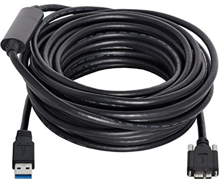 cablecc 8m USB 3.0 A Repeater-Kabelstecker auf Micro USB 3.0 B-Stecker mit Befestigungsschrauben für die Kamera