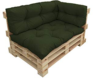chilly pilley Palettenkissen Wasserdicht Palettenauflage Palettenpolster Palettenmöbel Gartenkissen Wasserfest Wasserabweisend viele Größen und Farben (Set 3 er. Dunkelgrün)