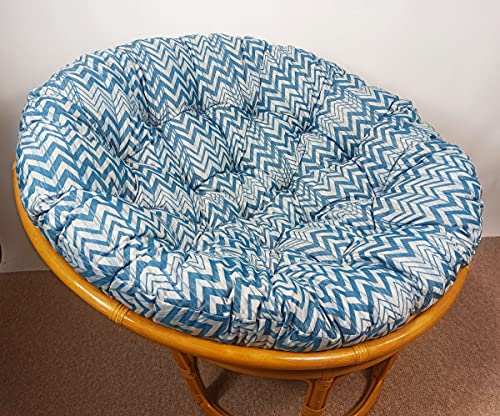 Rattani - Polster, Kissen, Auflage, Ersatzpolster für Rattan Papasansessel, Stoff California Dream Santana 20, D 120 cm, Made in EU