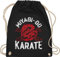 Turnbeutel Rucksack - Nerd Geschenke - Miyagi-Do Karate mit Drache rot/weiß - Unisize - Schwarz - zocker juterucksäcke zocken tasche gamer stoffrucksack geek sporttasche nerds stoffbeutel geeks