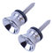 2Pcs Guitar Strap Locks End Pins Tail Nail Lock Button Pegs Screw Flat Head for Acoustic Classical Electric Guitar Bass Ukulele