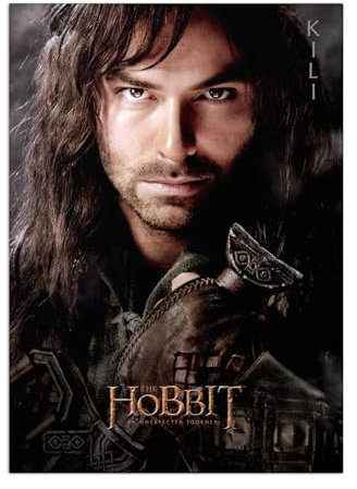 Displate Offiziell Hobbit MetallPoster Magnetische Befestigung Inklusive Lizenziert Bilder Hochwertiges Poster The Hobbit: An Unexpected Journey - H1 Kili Portrait Poster 45 cm x 32 cm