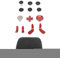 Focket Thumbsticks de Metal para el Controlador One Elite Series 2, el Kit de Botones magnéticos de Repuesto 13 en 1 Incluye Joystick de Metal Mod 6, 4 paletas, 2 Almohadillas en D (Rojo)