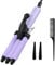 3 Barrels Mini Hair Waver for Short & Medium Hair, 13MM Curling Iron Curling Wand, 0.45lb Lightweight, Mini Size Hair Curler, Travel Friendly-Purple