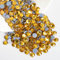 Beadsland 288 Stück Topas Hotfix Strasssteine, Hitzefix Strasssteine zum Basteln, Hotfix Kristall Runde Edelsteine,Topas,SS34,7.0-7.3mm