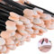 OPVYAEU 50 Pièces Applicateur de Fard à Paupières, Pinceaux Brosse Éponge de Ombre à Paupière à Double Tête pour Application de Maquillage des Femmes
