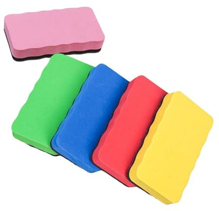 Yuannee Whiteboard Schwämme Magnetisch,5 PCS Whiteboard Schwämme Radiergummi mit Dickem Filzpad Tafelschwamm Abwaschbar Farbig Whiteboard Eraser für Notiztafeln