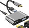 Ruhnjyg Multi-Display-Video-Konverter, Stecker auf Buchse, USB 3.0 VGA-PD-Adapter, tragbarer 4-in-1-Multiport-Hdtv-Hub für Konferenzen, Präsentationen, Heimkino, Spielunterhaltung