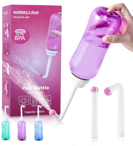 Portable Bidet Po Dusche 500 ml - Bidet Handbrause Ersetzt Feuchtes Toilettenpapier , Peri Bottle Intimdusche Wochenbett Frau,Portable Travel Bidet , Geeignet für Reisen und Hygiene (Lila)