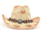 Adult Men Women Summer Casual Beach Hat, Bead Decor Top Hollow Out Straw Cowgirl Cowboy Hat for Vacation (03Beige, ONE Size)