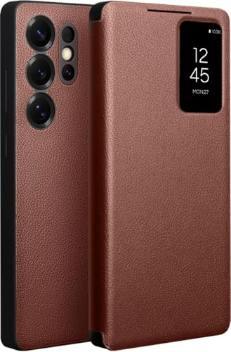 Intelligentes Handyhülle für Samsung Galaxy S25 Ultra. Hülle/Ledertasche/Leder Smart Leather Case für Samsung S 25 Ultra