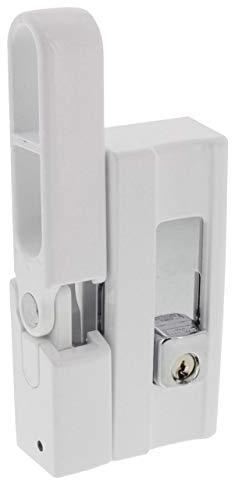 Burg-Wächter Fenstersicherung, Einbruchschutz für Fenster und Balkontüren, Abschließbar, Unter-/Ober-/Griffseite, Kippfenster, BlockSafe BS 2, Weiß