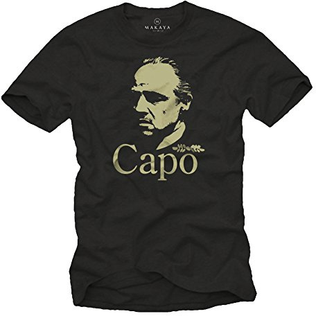 Mafia T-Shirt für Herren Marlon Brando DER Pate schwarz Größe XXL