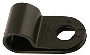 Connect 30351 Black Nylon P-Clip 6.0mm 100pc