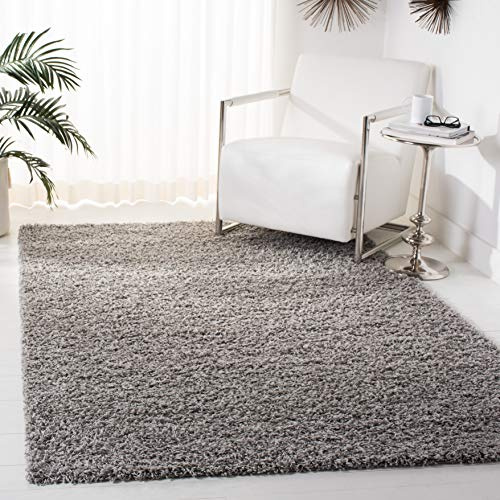 SAFAVIEH Area Rug 3x5 - Athens Shag Collection - Light Grey, Non-Shedding & Easy to Clean, Ideal for Living Room, Bedroom, Dining Space (SGA119F)
