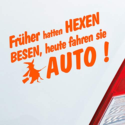 Hellweg Druckerei Früher Hatten Hexen Besen Heute Fahren Sie Auto Auto Aufkleber Sticker Heckscheibenaufkleber