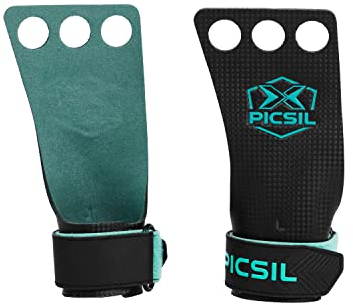 PICSIL Maniques Falcon pour l’Entraînement en Crosstraining, Maniques Synthétiques pour l’Haltérophilie, WODs, Gymnastique, Empêche Les Ampoules et des Déchirures 3H,L