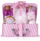 Accentra – Geschenkset Princess Kitty für Mädchen & Frauen – 7-teiliges Duschset mit Schaumbad, Badebomben, Duschgel, Bodylotion & mehr – Pflegeset mit Erdbeer & Vanille Duft im süßen Papierkoffer