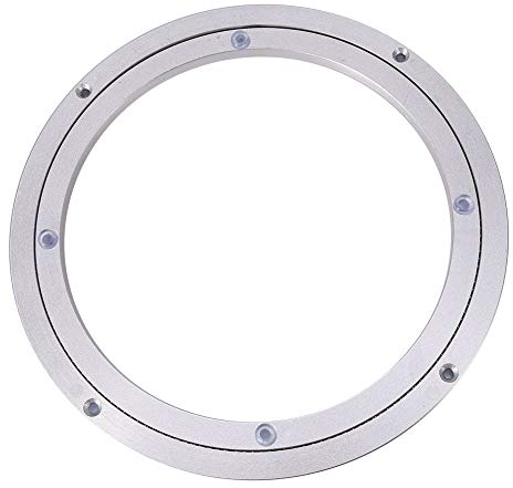 Lazy Susan Turntable, Lazy Susan Swivel Plate Hardware Aluminium Alloy Turntable Bearing Swivel Plate Round Turntable Rotating Platform (Size : 7.7inchx9.8inch)