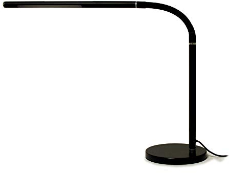 lighteu, LED Schreibtischlampe 6W Berührungssensorschalter, Tischlampe moderner und einfacher Stil, stufenloses Dimmen, langer verstellbarer Arm