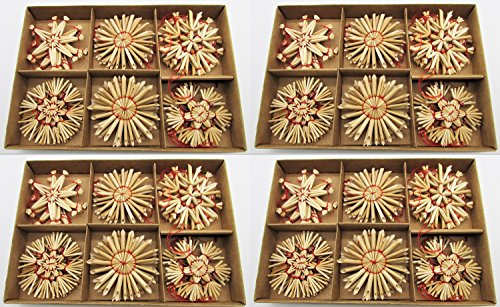 unbekannt 90 Strohsterne Christbaumschmuck Weihnachtsänhäger Stroh Natur