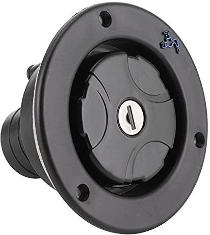 LZKW Remplissage d'eau de RV, Port de Remplissage d'eau étanche Bouchon de Remplissage d'eau résistant à la Corrosion Entrée d'eau par gravité verrouillable avec 2 clés pour Camping-Car pour