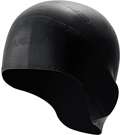 Cuffia Termica Doppio Tessuto Impermeabile da Nuoto Cuffia da Nuoto Lycra Cuffia da Nuoto Cuffia Unisex Adulto Super Elastica e Leggera Piscina Mare acque Classic Silicone Comoda Cuffie Piscina