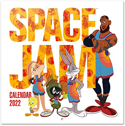 Grupo Erik Space Jam Kalender 2022 Wandkalender 2022 Groß für 12 Monate mit Geschenk Poster, CP22078, Orange