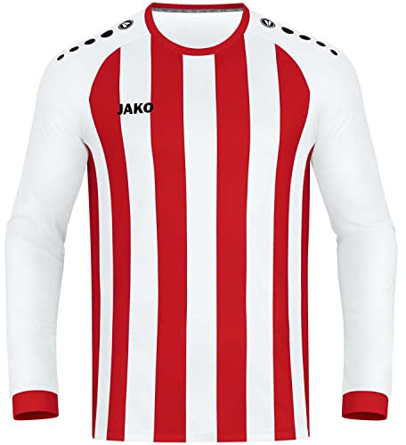 JAKO Kinder Trikot Inter (Langarm), Weiß/Sportrot, 152